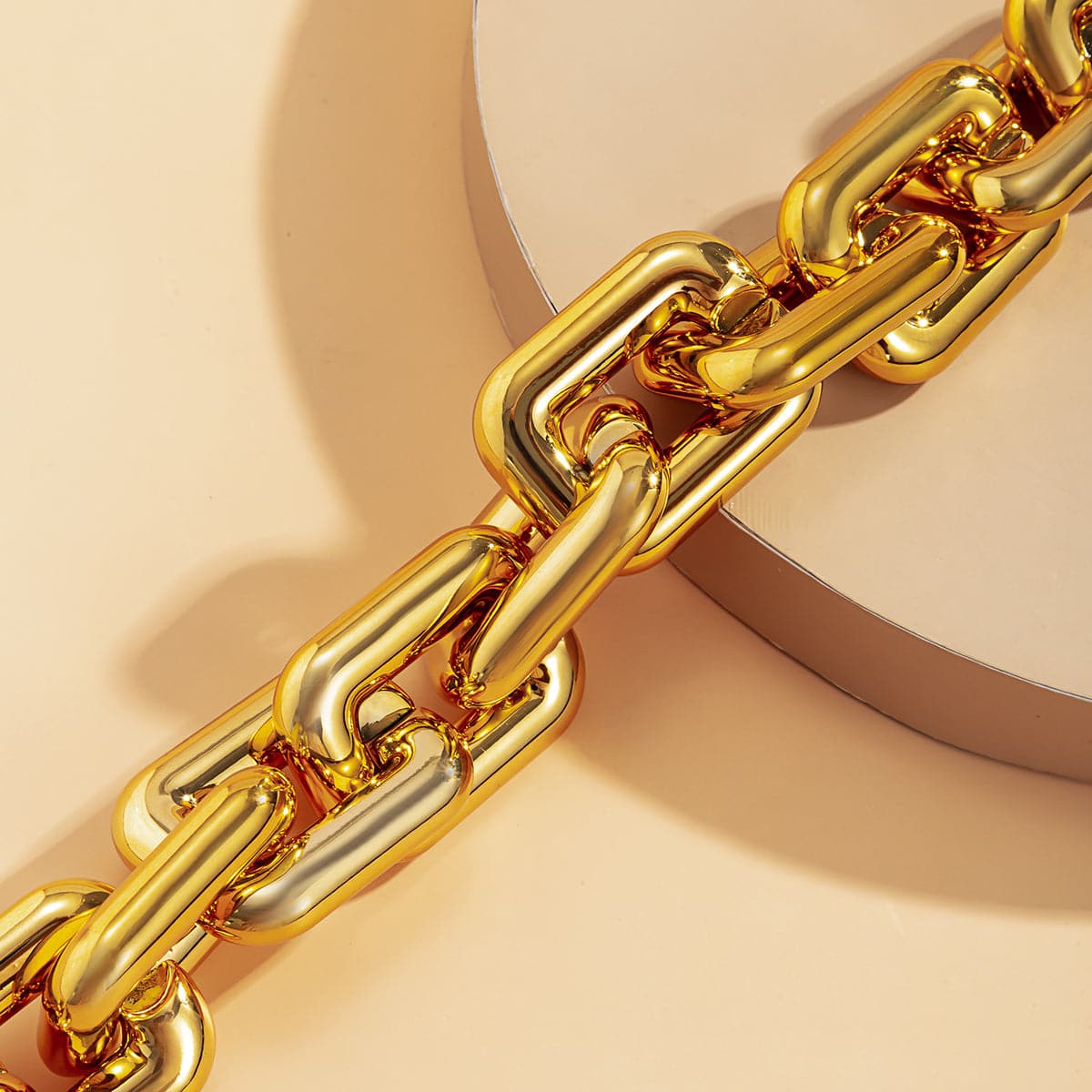 18K Gold-Plated Thick Choker Necklace