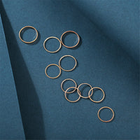Goldtone Thin Ring Set