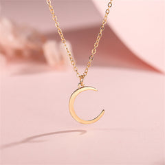 18K Gold-Plated Moon Pendant Necklace