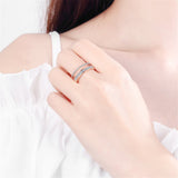 Cubic Zirconia & Rose Goldtone Open Adjustable Ring