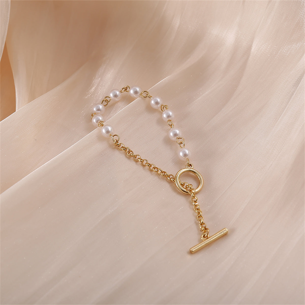 Pearl & 18K Gold-Plated Bracelet