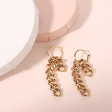 18K Gold-Plated Chain Drop Earrings