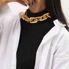 18K Gold-Plated Thick Choker Necklace