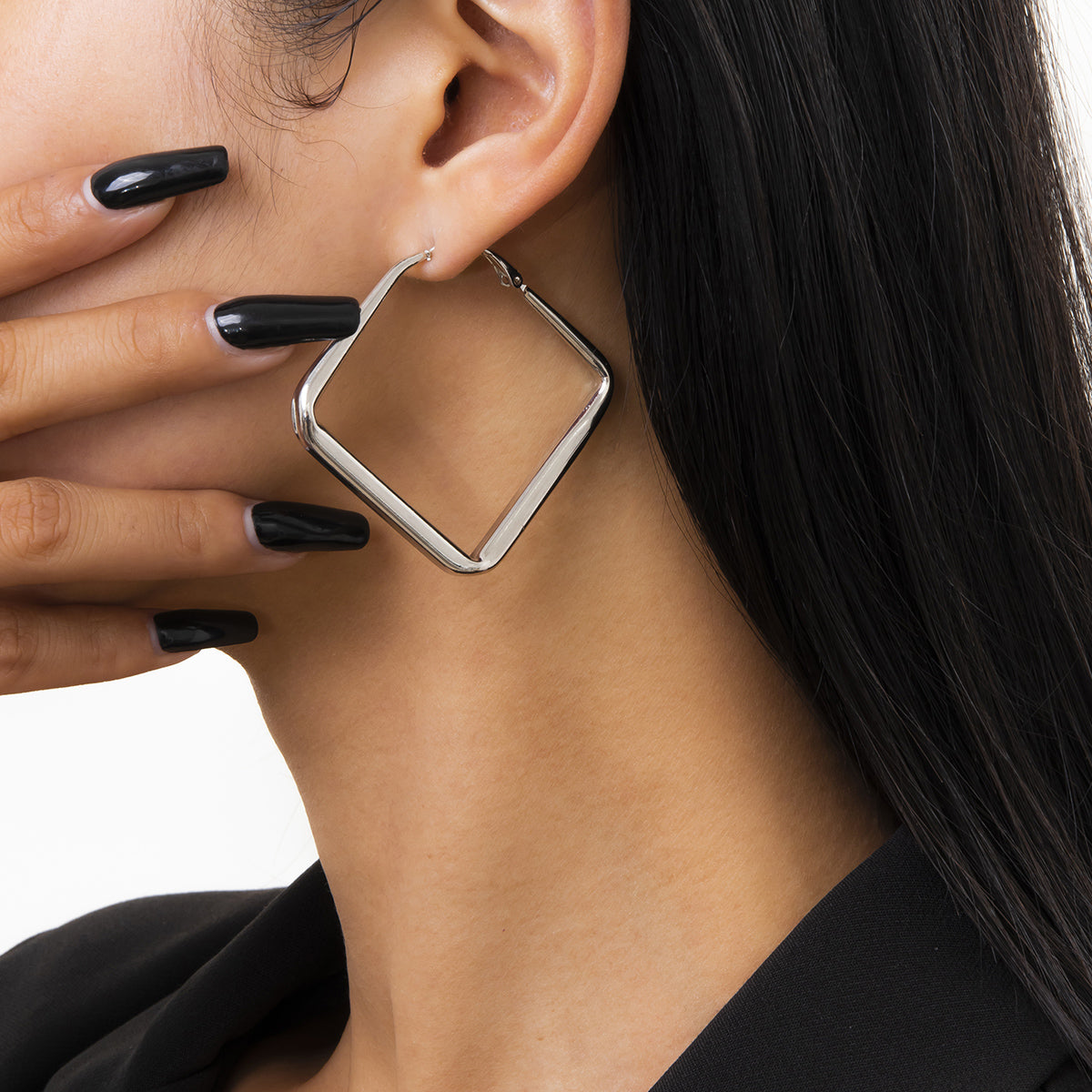 Silver-Plated Twist Hoop Earrings Set