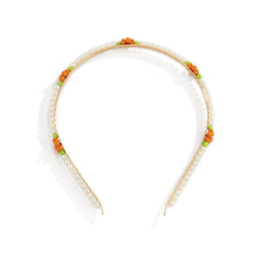 Orange Howlite & Pearl Mum Station Headband