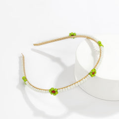 Green Howlite & 18K Gold-Plated Mum Station Headband