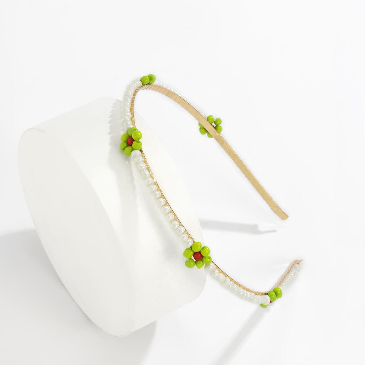 Green Howlite & 18K Gold-Plated Mum Station Headband