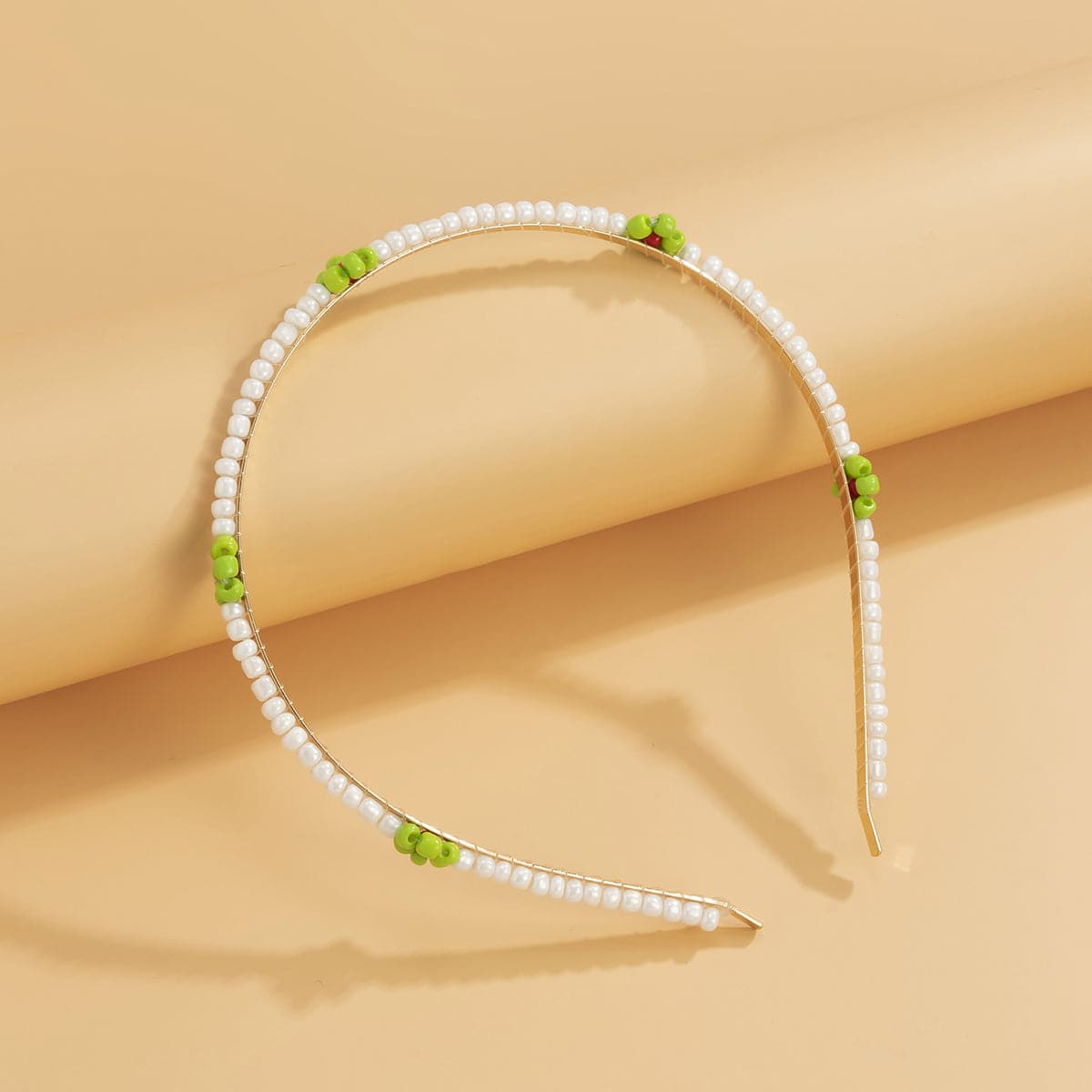 Green Howlite & 18K Gold-Plated Mum Station Headband