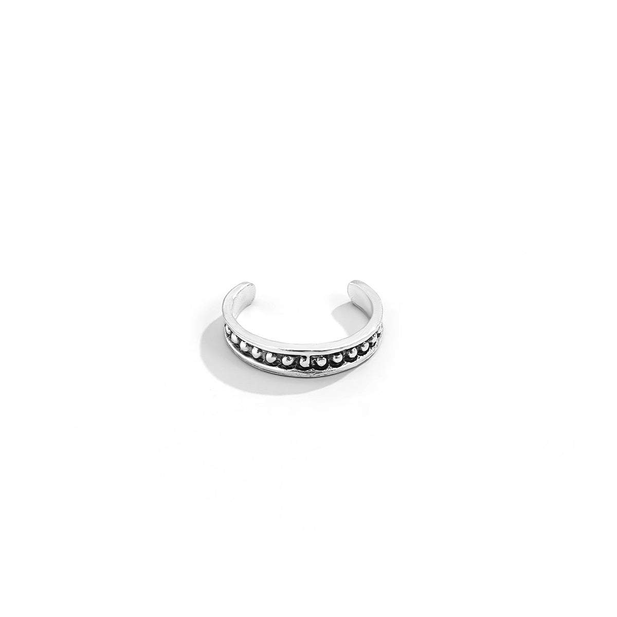 Silver-Plated Milgrain Adjustable Toe Ring