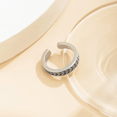 Silver-Plated Wheat Adjustable Toe Ring