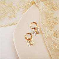 Goldtone Butterfly Drop Earrings