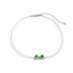 Green Howlite Double Mum Choker