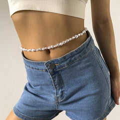 Heart-Shape Pearl & 18K Gold-Plated Waist Chain