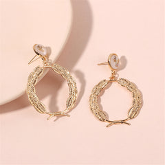 Resin & 18K Gold-Plated Leaf Drop Earrings