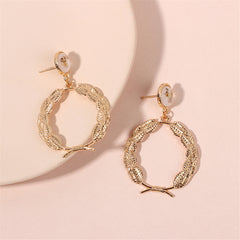 Resin & 18K Gold-Plated Leaf Drop Earrings