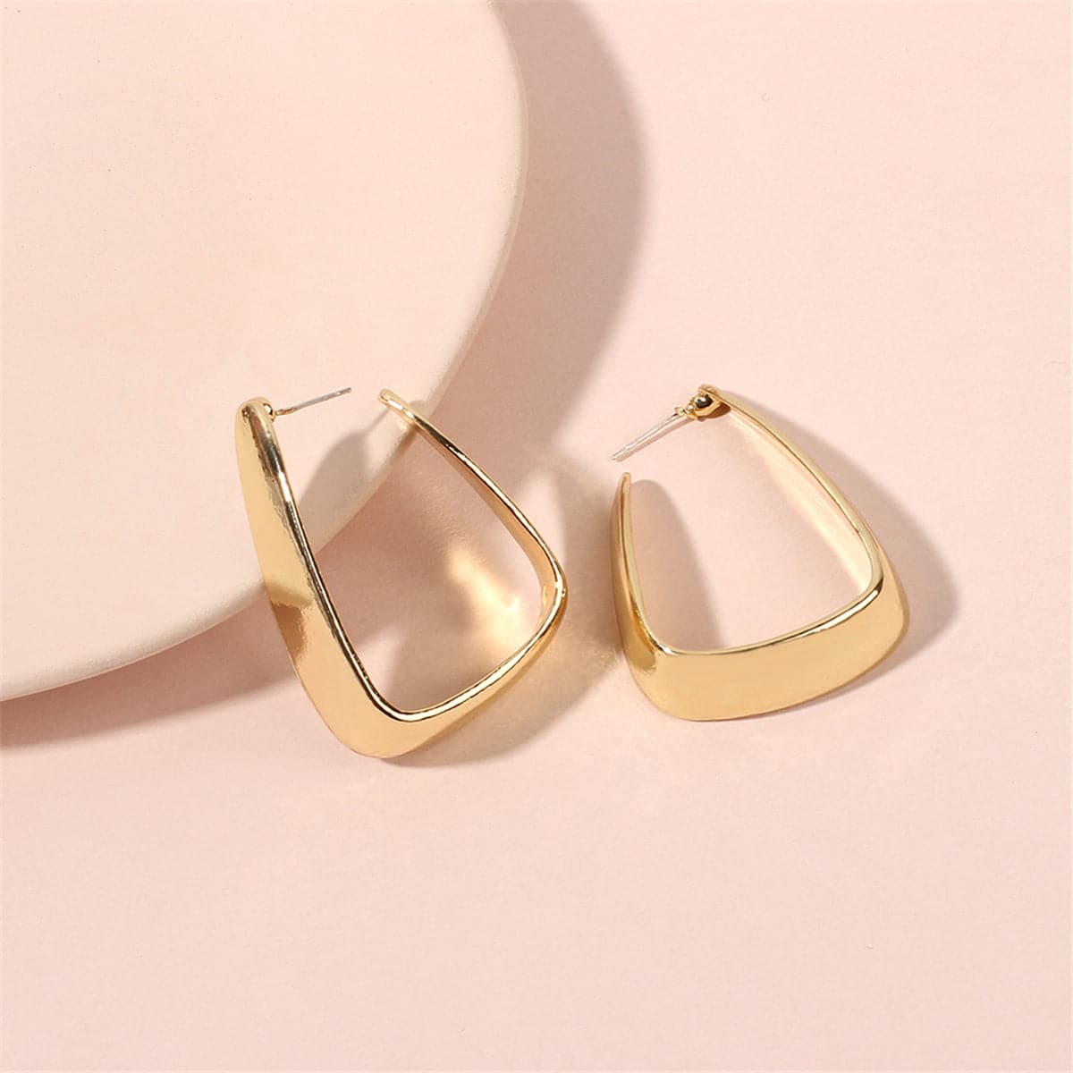 18K Gold-Plated U-Shape Huggie Earrings