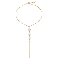Pearl & 18K Gold-Plated Pendant Necklace