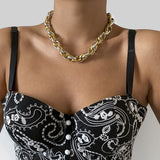 Two-Tone Twisted Chain Necklace