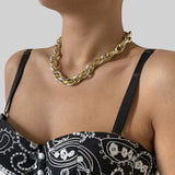 Two-Tone Twisted Chain Necklace