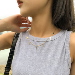 18K Gold-Plated Key Lock Station Choker Necklace