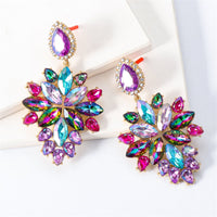 Pink & Blue Crystal & Cubic Zirconia Marquise-Cut Drop Earrings