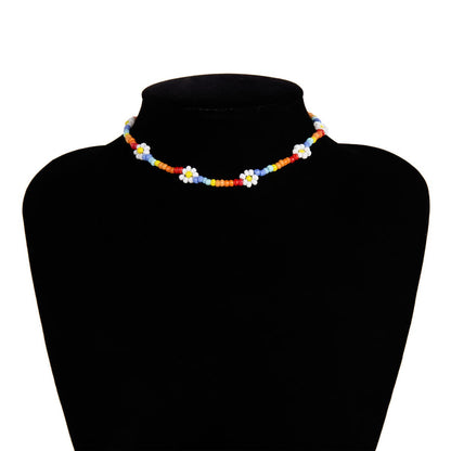 Jewel-Tone Howlite & 18K Gold-Plated Floral Station Choker Necklace