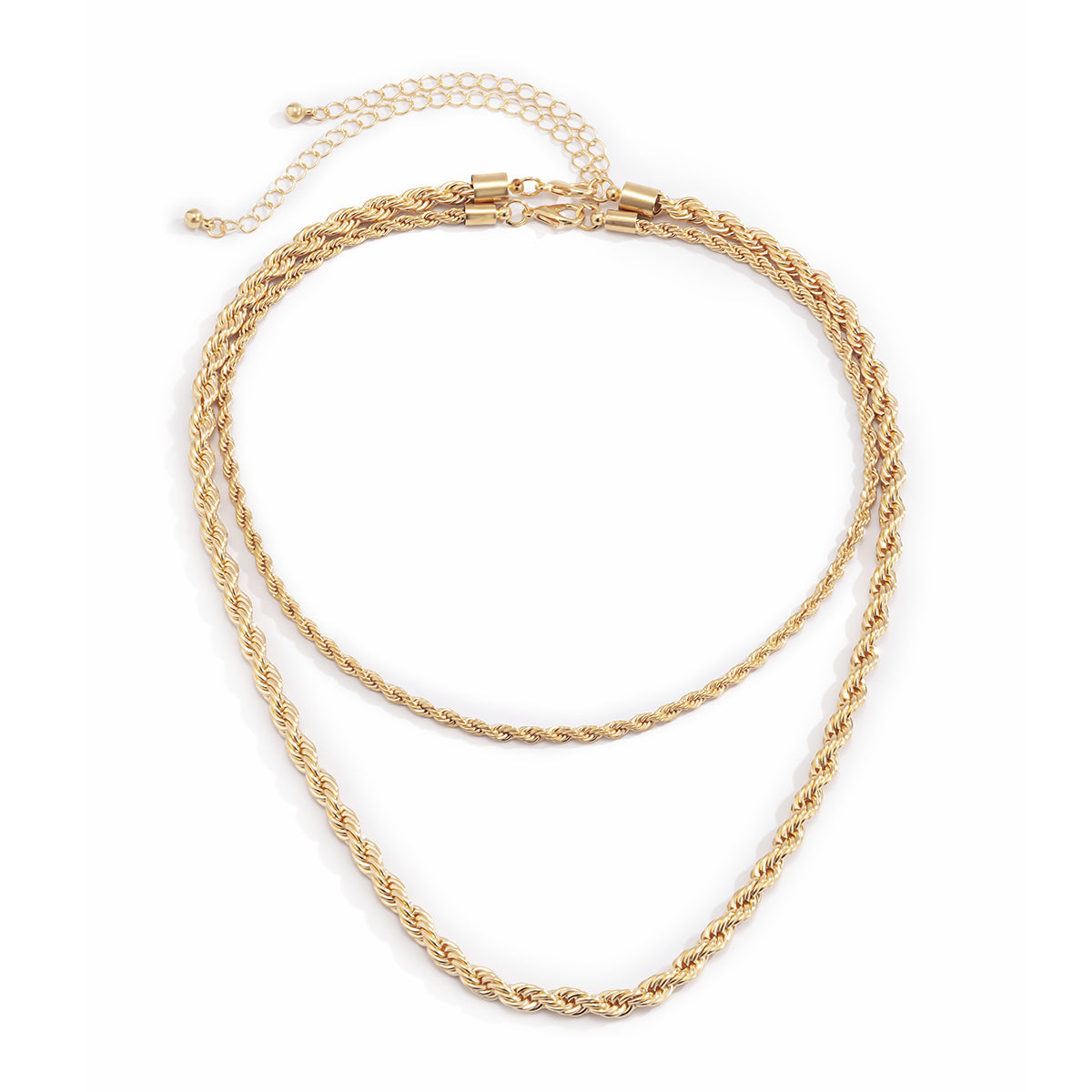 18K Gold-Plated Layered Rope Chain Set, jewelry gift sets for women, elegant gift for her, lifestyle look