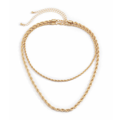 18K Gold-Plated Layered Rope Chain Set, jewelry gift sets for women, elegant gift for her, lifestyle look