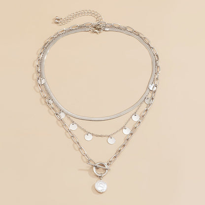 Pearl and Silver-Plated Toggle Pendant Necklace Set, jewelry gift sets for women, everyday style, lifestyle look