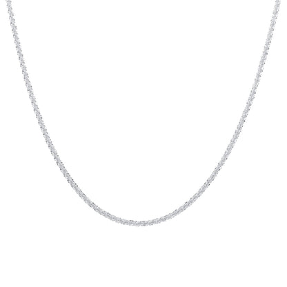 Silver-Plated Twist Choker, silver pendant necklace for women, dainty minimalist design, front view