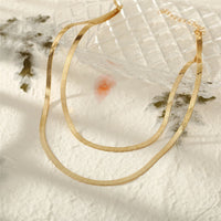 18k Gold-Plated Snake Chain Layered Necklace