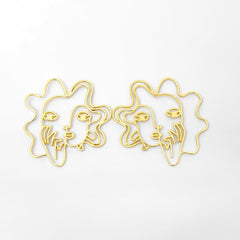 18K Gold-Plated Woman Filigree Drop Earrings