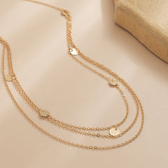 18K Gold-Plated Sequin Layered Waist Chain
