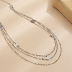 Silver-Plated Sequin Layered Waist Chain