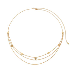 18K Gold-Plated Sequin Layered Waist Chain