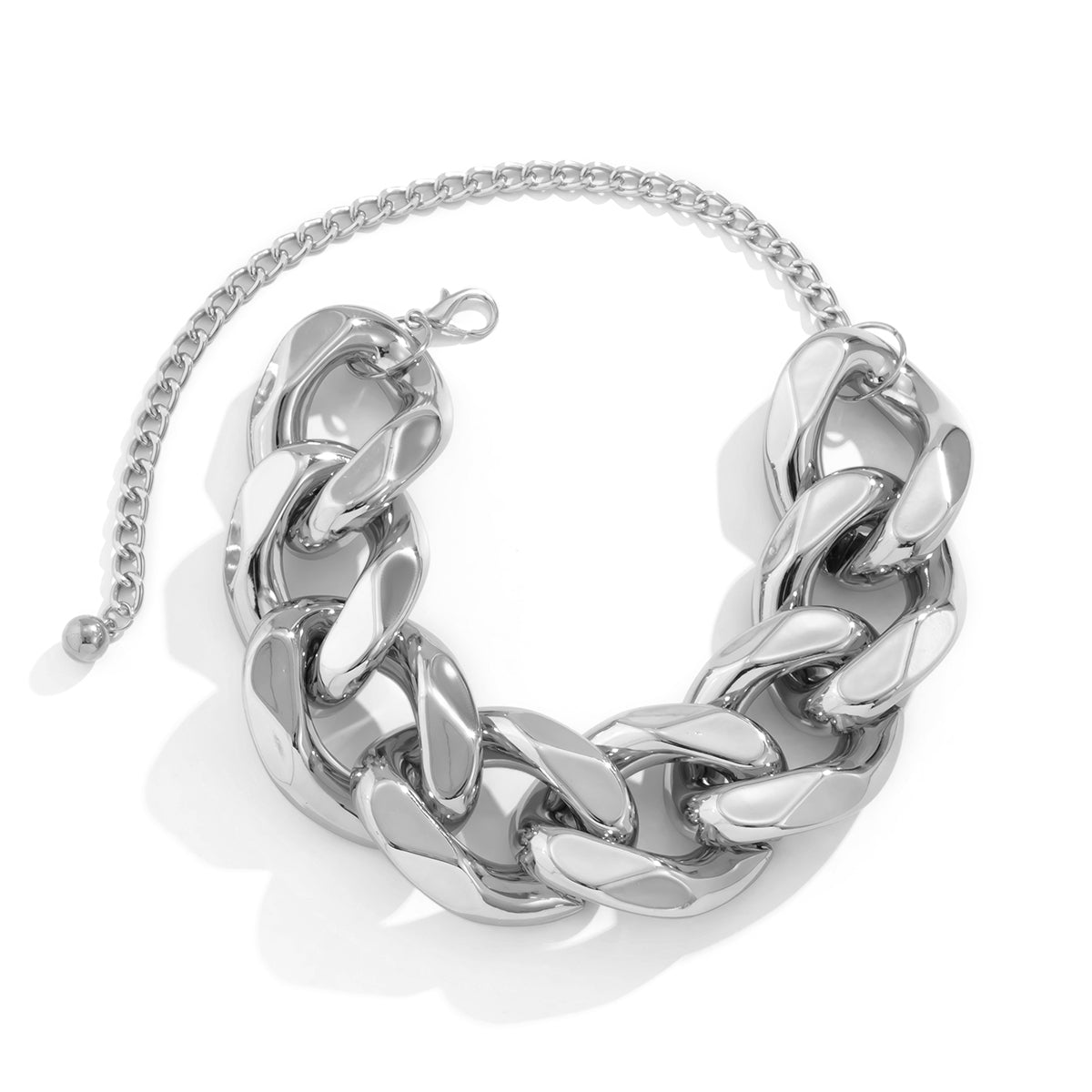 Silver-Plated Chain Necklace