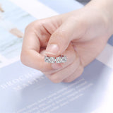 Crystal & Silvertone Baguette-Cut Adjustable Ring