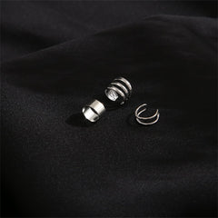 Silver-Plated Layered Ear Cuffs Set