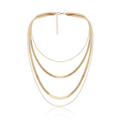 18K Gold-Plated Snake Chain Layered Necklace