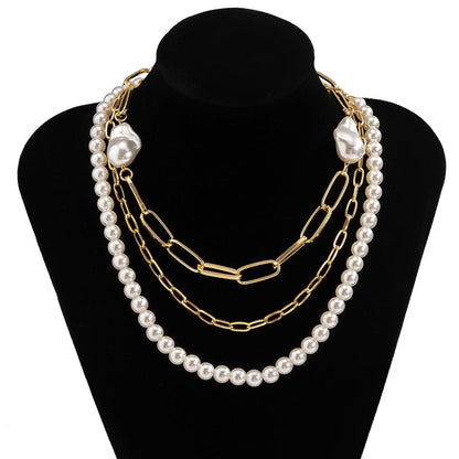 Pearl & 18K Gold-Plated Beaded Necklace Set