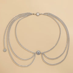 Silver-Plated Layered Waist Chain