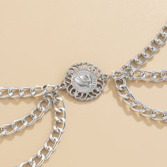 Silver-Plated Layered Waist Chain