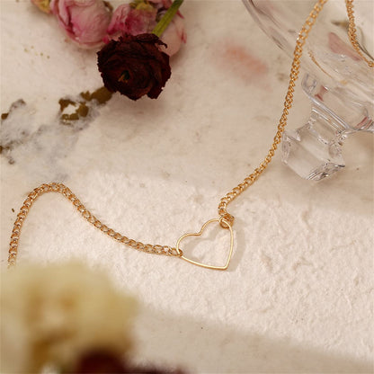 18K Gold-Plated Open Heart Choker, chunky gold choker necklace, everyday style, lifestyle look