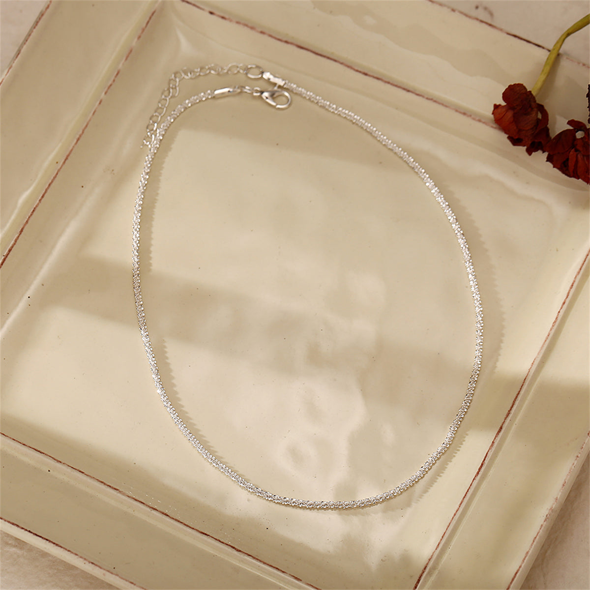Silver-Plated Twist Choker