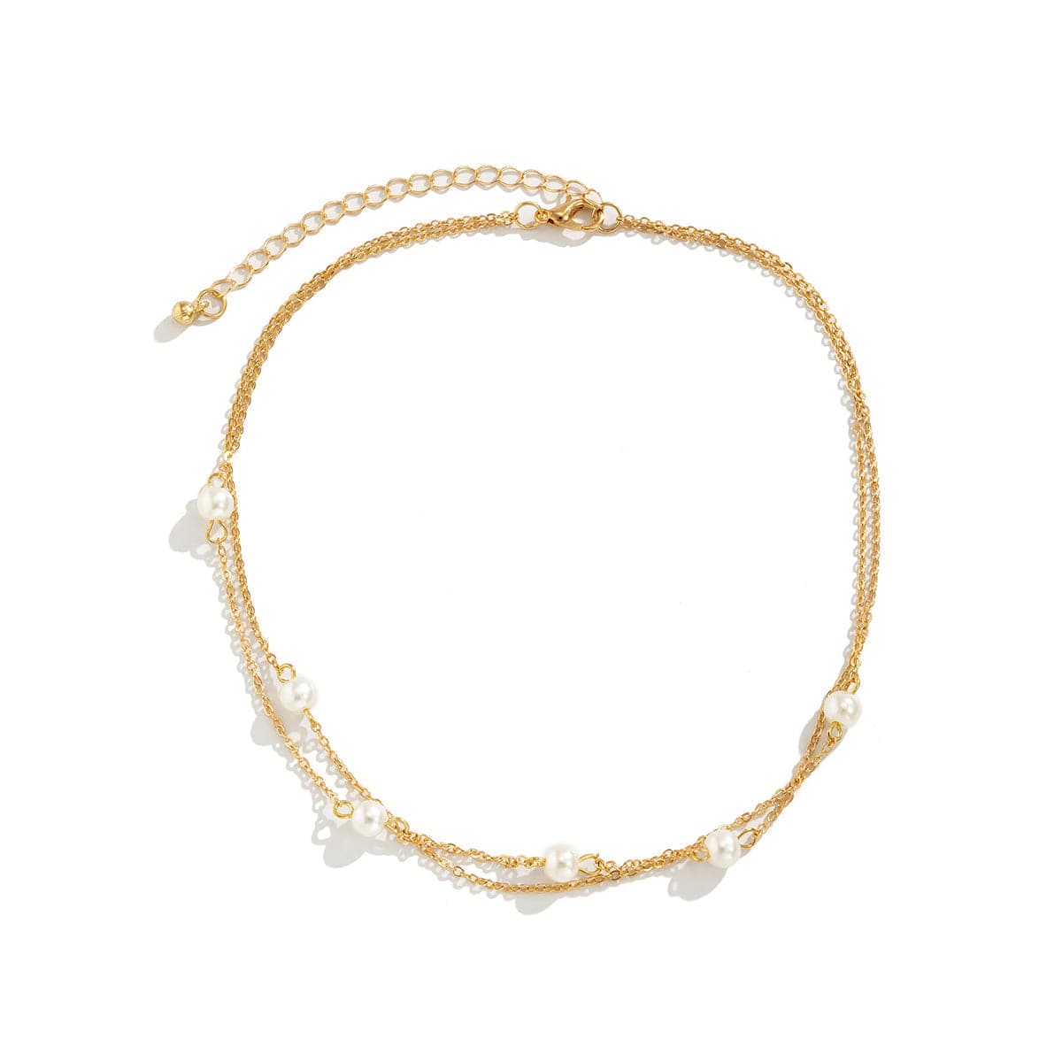 Pearl & 18K Gold-Plated Layered Station Necklace