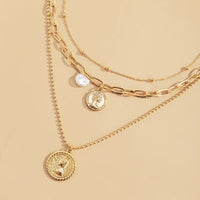 Pearl & 18k Gold-Plated Coin Cable Chain Necklace Set