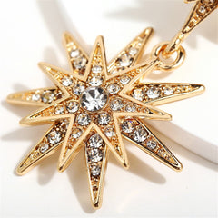Cubic Zirconia & 18K Gold-Plated Sun Drop Earrings