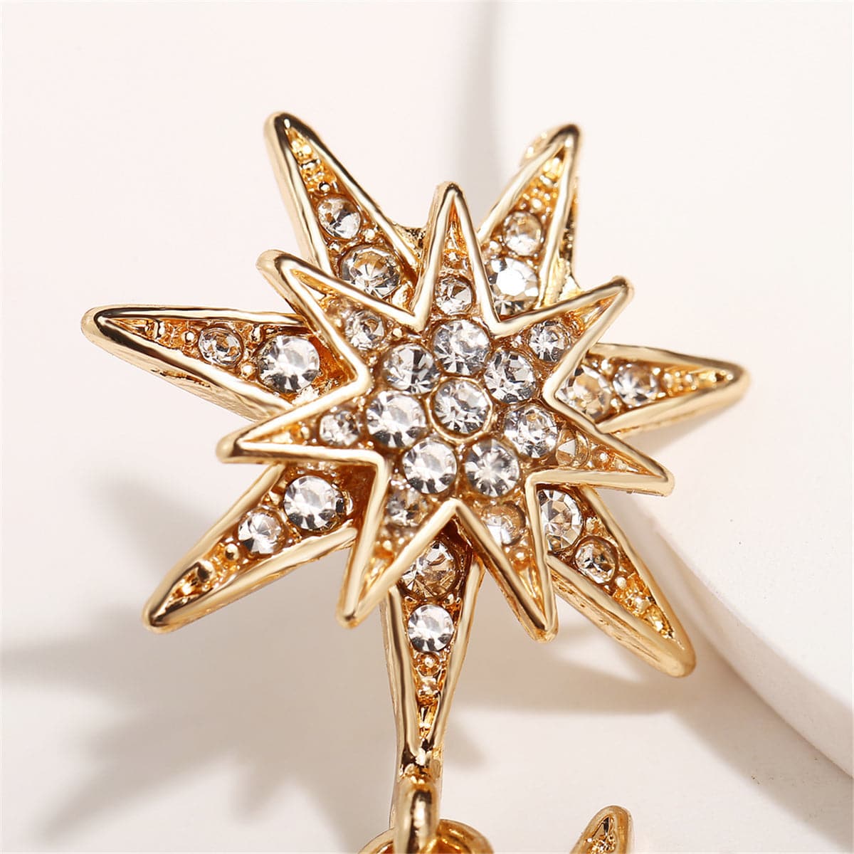 Cubic Zirconia & 18K Gold-Plated Sun Drop Earrings