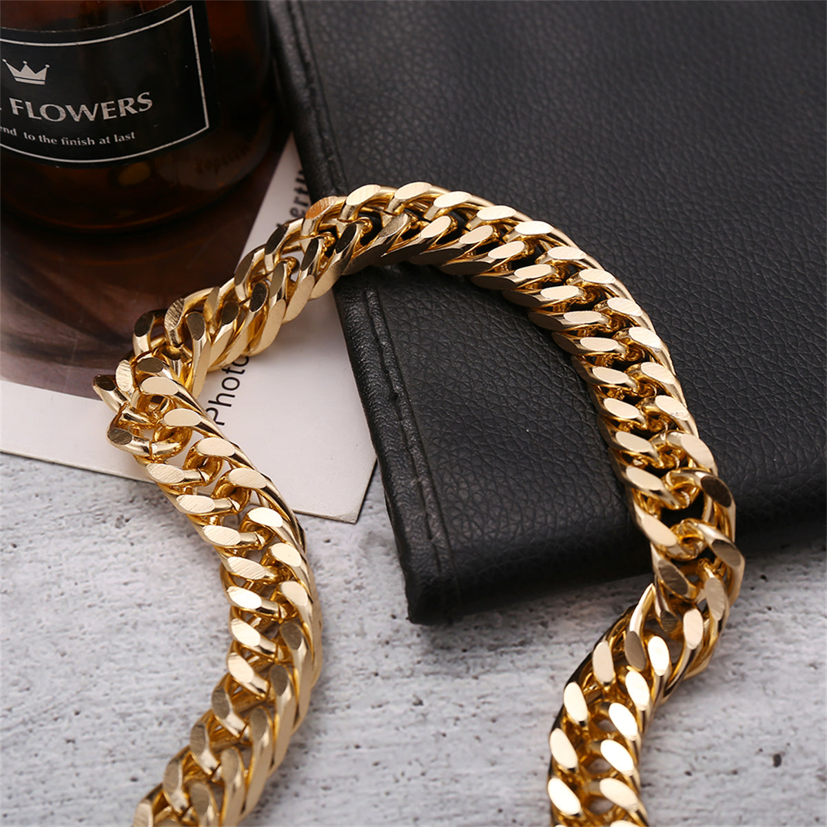 18K Gold-Plated Curb Chain Necklace