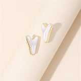 Pearl & 18k Gold-Plated Arrow Stud Earrings
